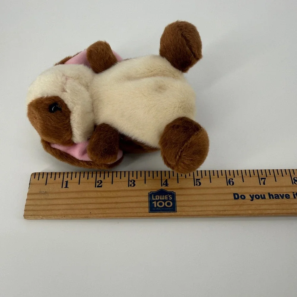 Aurora Palm Pals Clover Bunny Brown White Plush Stuffed Animal Toy 82060 NEW 5in